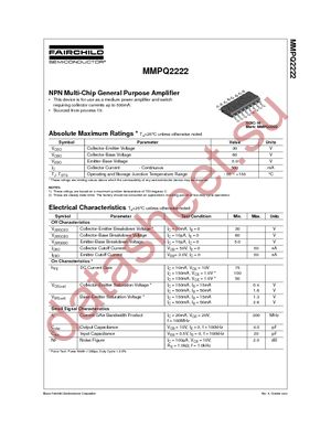 MMPQ2222 datasheet  